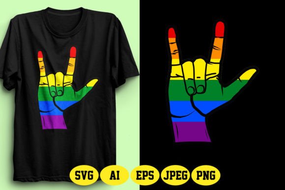 ASL Love You Hand with Pride Flag 3: A Versatile Asset for Inclusive Design