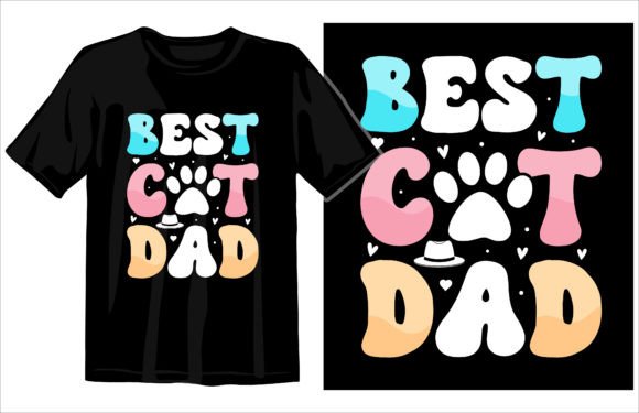 Best Cat Dad, Father s Day T-shirt