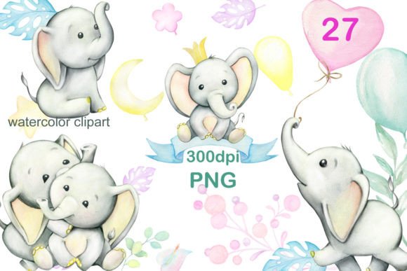 Elephant Watercolor Clipart, Cute Baby: A Practical Guide to Integrating Soft Imagery into Creative Workflows