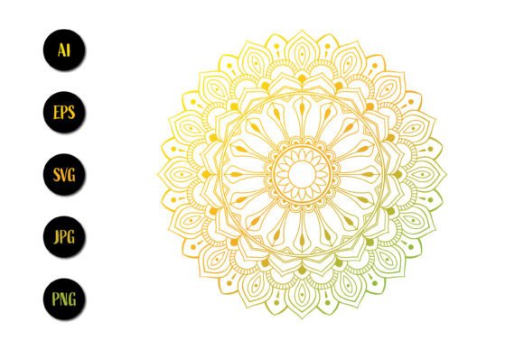Gradient Mandala Circular Pattern