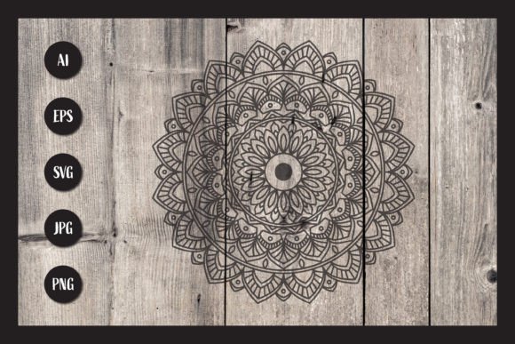 Mandala Silhouette Round: A Strategic Asset for Professional Branding and Design Flexibility