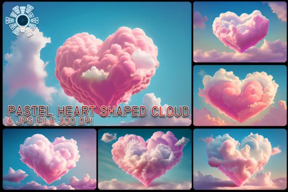 Pink Pastel Heart Shaped Cloud in Sky: A Design Asset Guide