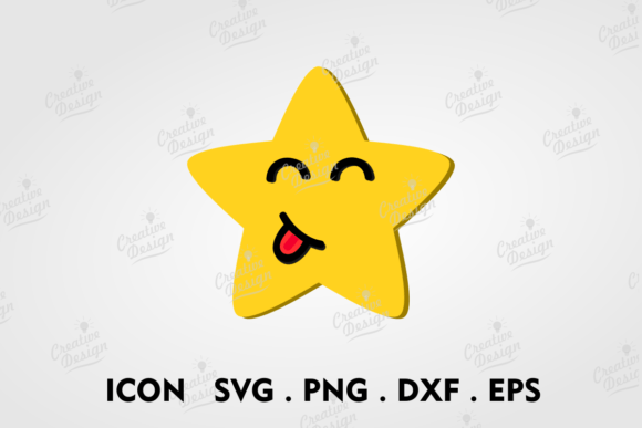 Sticking Tongue out Yellow Star Emoji 2